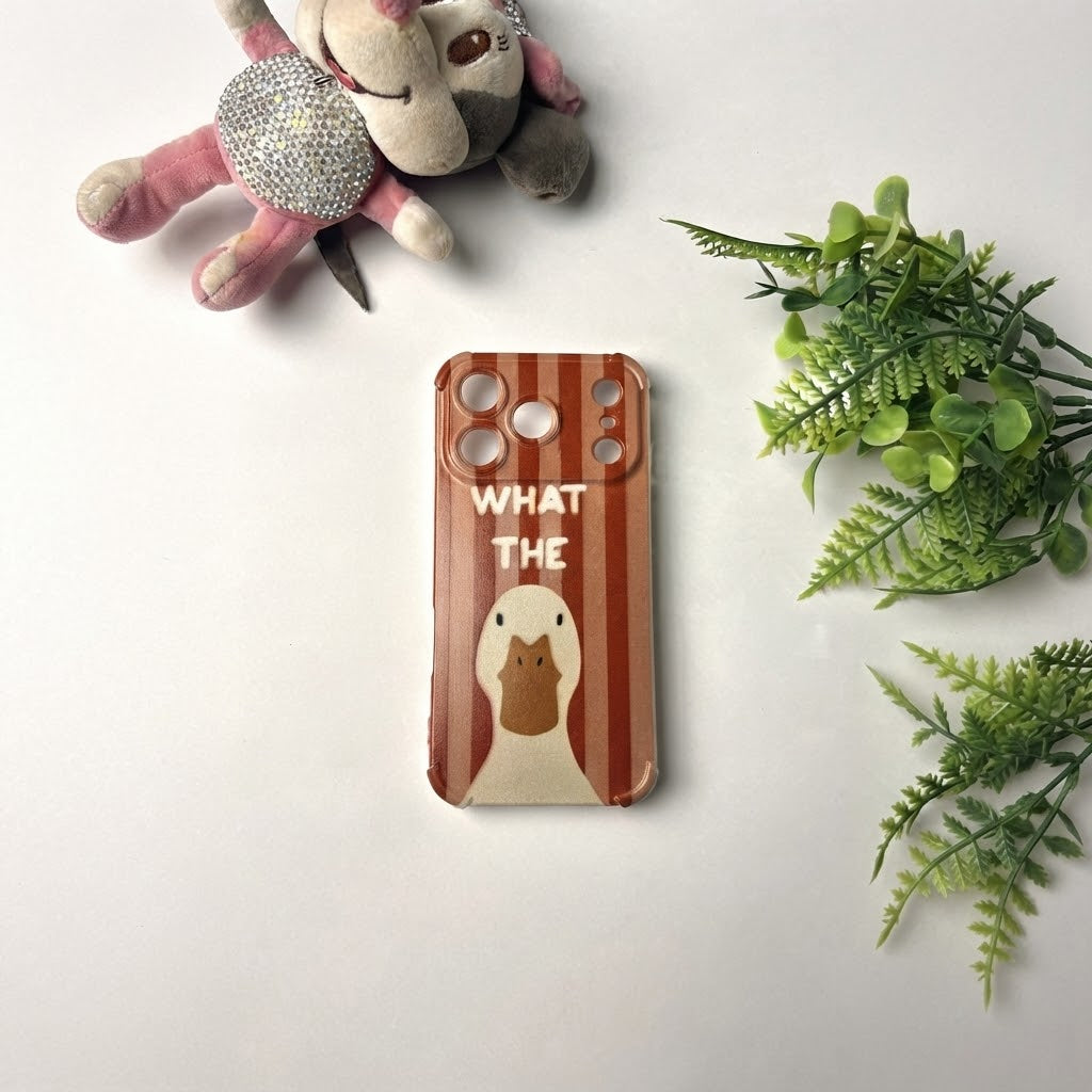 WHAT THE Printed Transparent Case