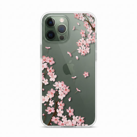 PINK FLOWER Printed Transparent Case