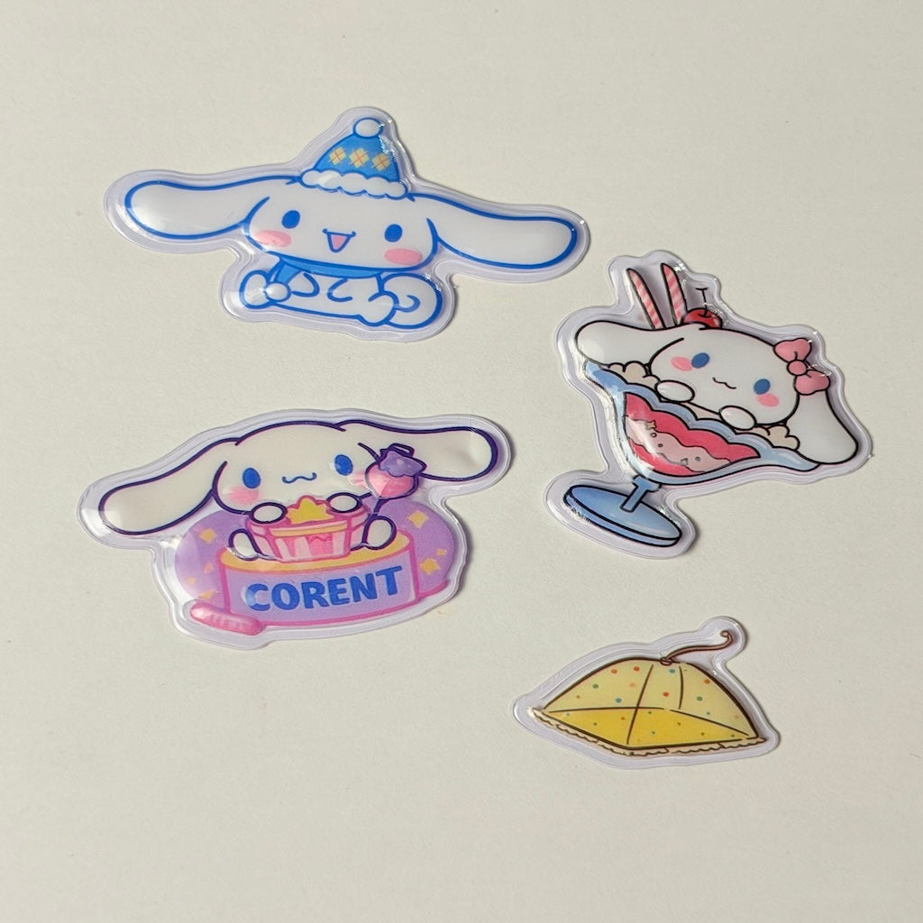5 Pcs 3D Stitch Stickers + Transparent Case