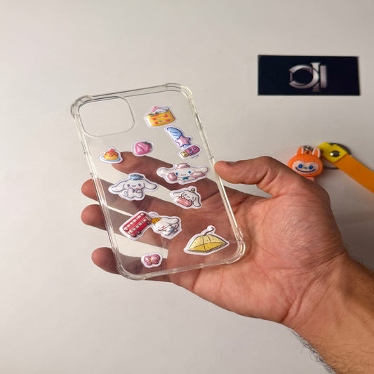 5 Pcs 3D Stitch Stickers + Transparent Case
