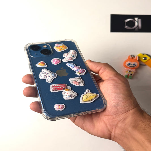 5 Pcs 3D Stitch Stickers + Transparent Case