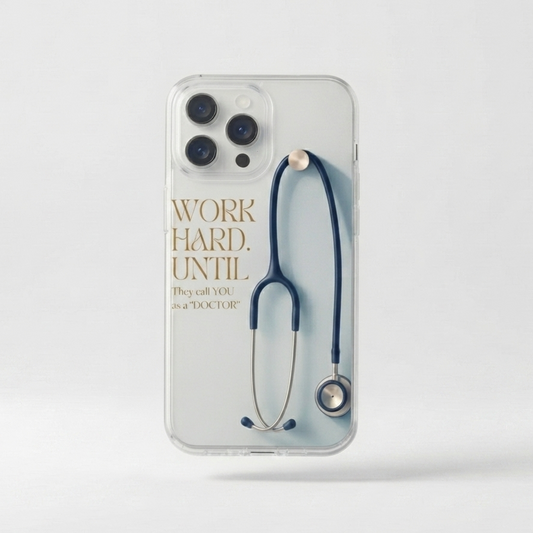 WORK HARD MS Printed Transparent Case