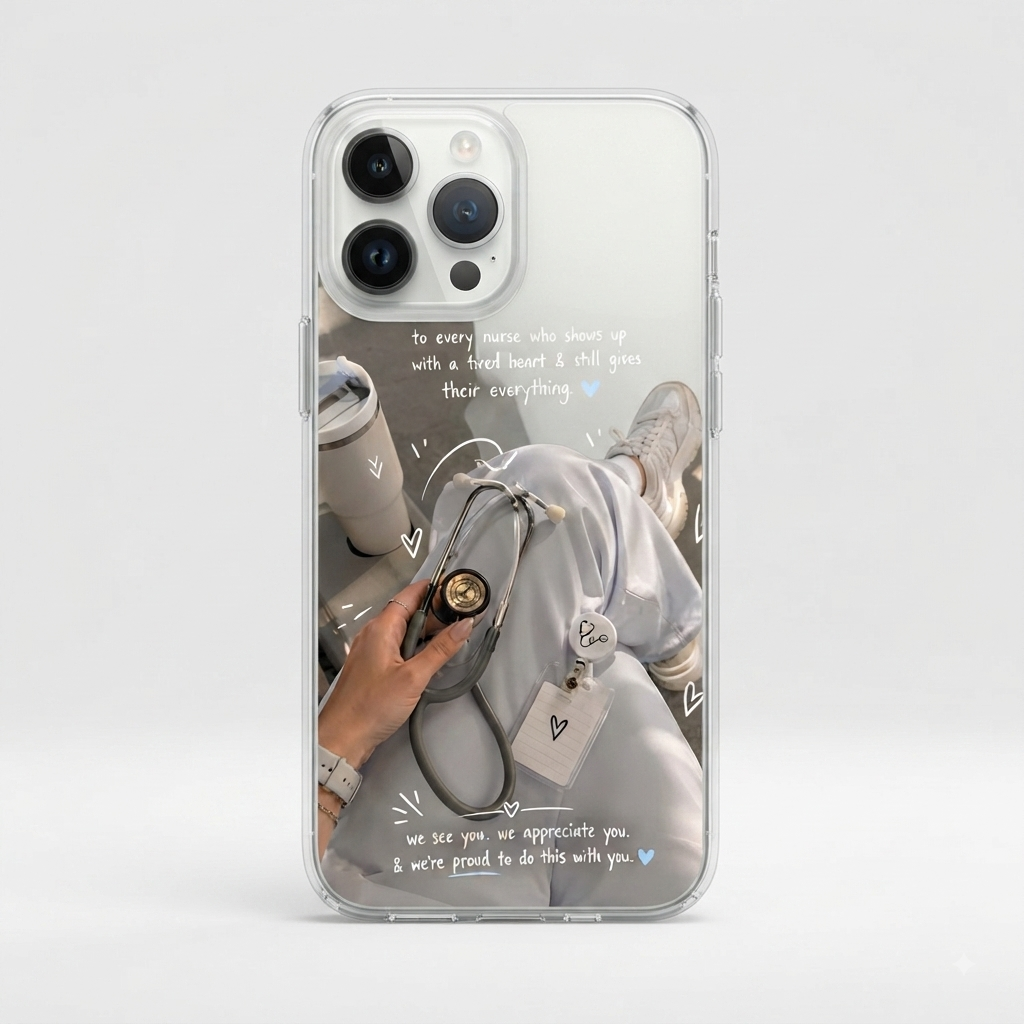 NURSE Printed Transparent Case