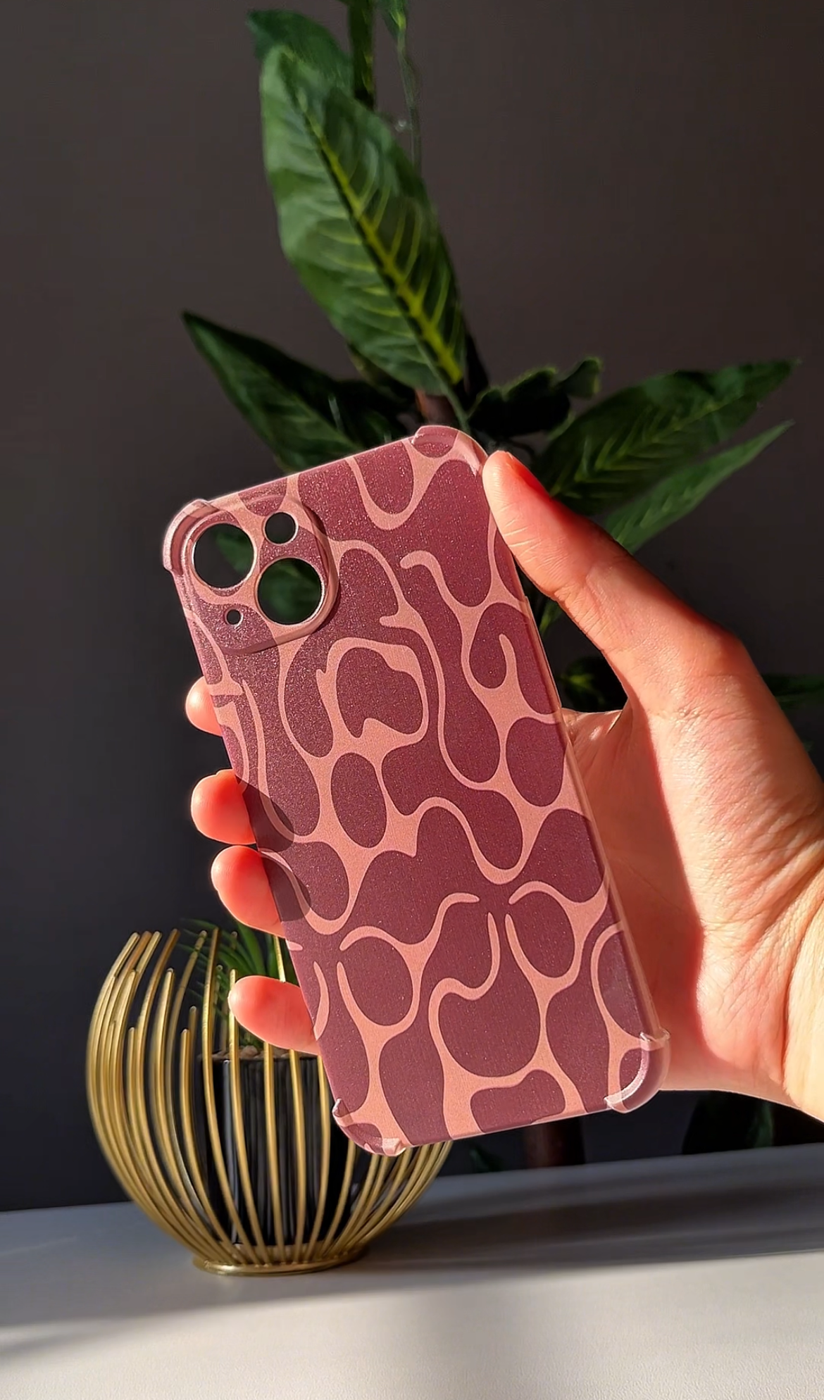 Burgundy Dream Printed Transparent Case