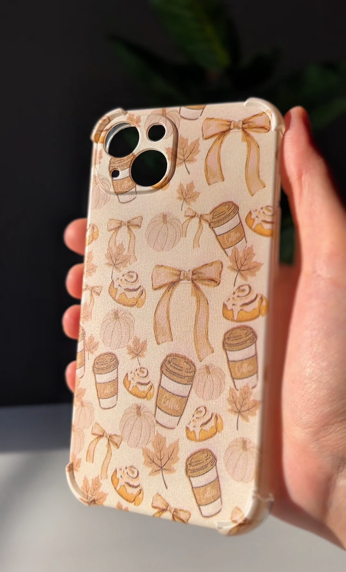 Coffee Printed Printed Transparent Case