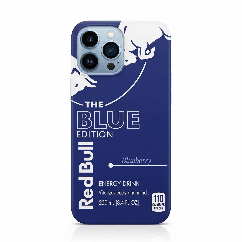 BLUE RED BULL Printed Transparent Case