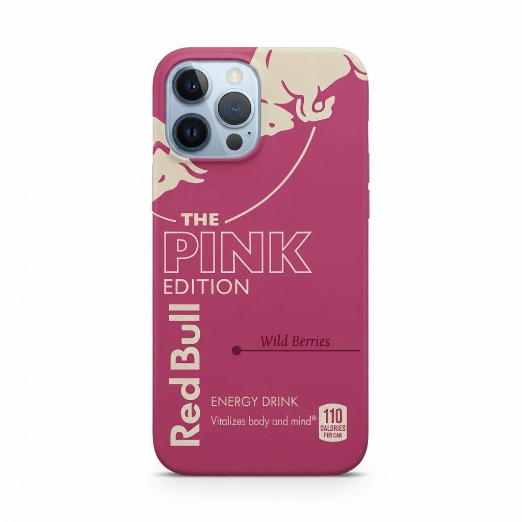 PINK RED BULL Printed Transparent Case