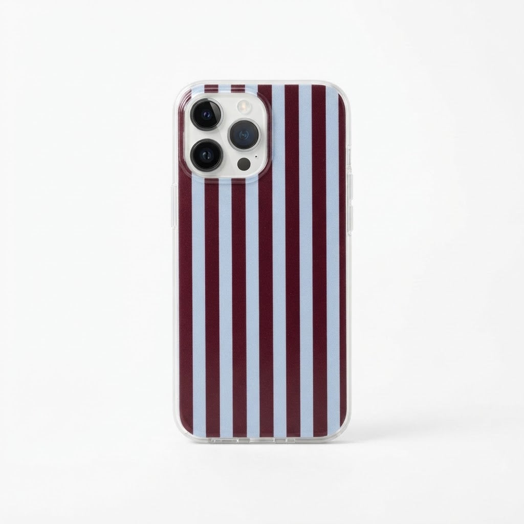 LONG STRIPED Printed Transparent Case
